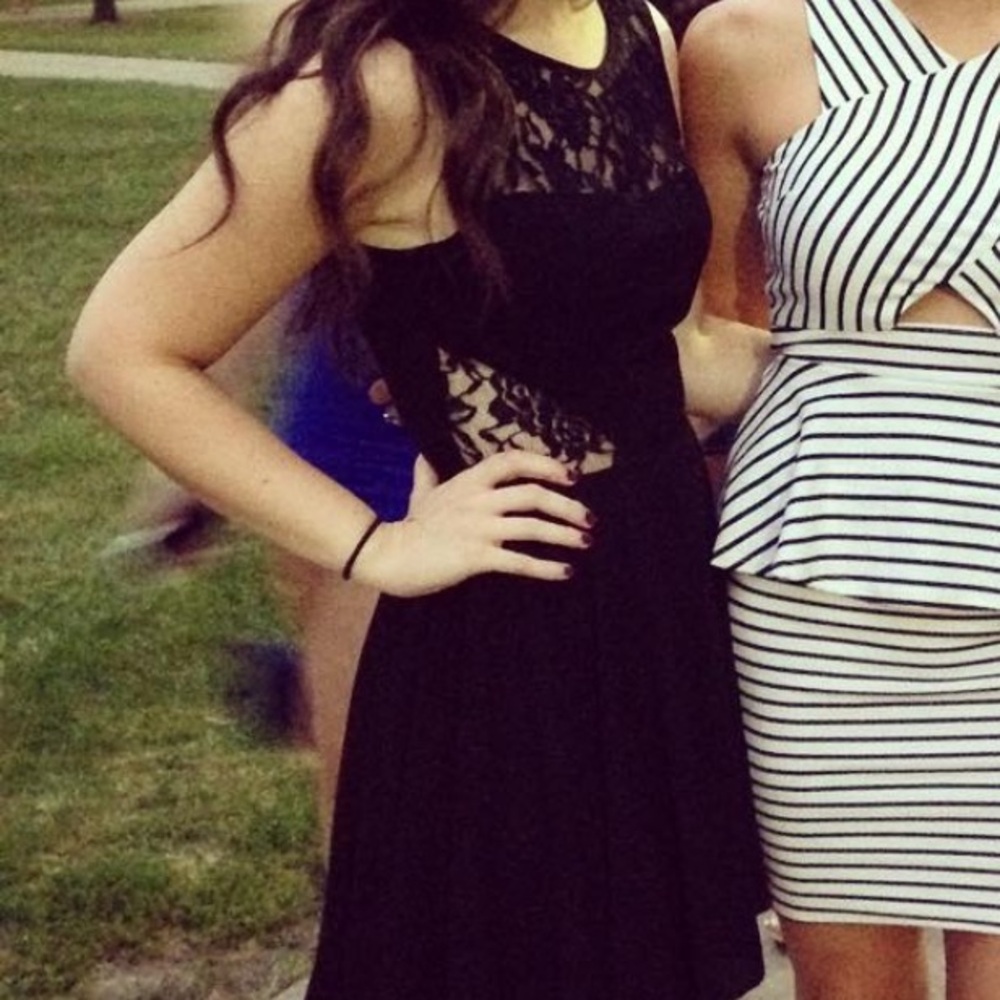 Black Floral Lace Dress